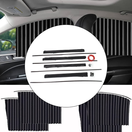 Magnetic Curtain for Car Window With Curtain Hook & Adhesive Tap Set