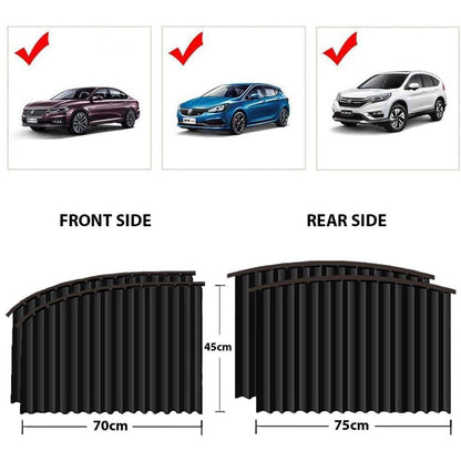 Magnetic Curtain for Car Window With Curtain Hook & Adhesive Tap Set