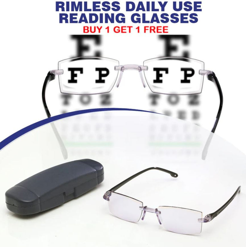 Rimless Auto Focus Reading Glasses ( Buy 1 Get 1 Free)