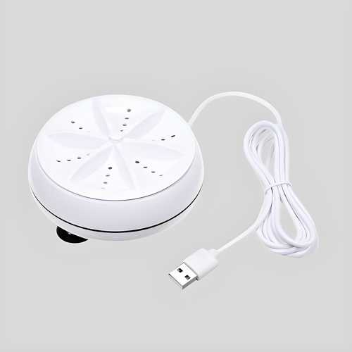 Portable 2-in-1 Ultrasonic Washer Machine for Dish and Cloths with USB cable