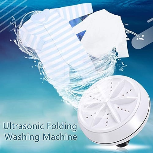 Portable 2-in-1 Ultrasonic Washer Machine for Dish and Cloths with USB cable